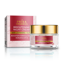 Load image into Gallery viewer, Prisa Organics Brightening Night Cream for Skin Lightening & Glow, Boots Skin during Night, Gel Cream Formula | 50ml