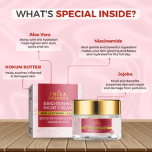 Load image into Gallery viewer, Prisa Organics Brightening Night Cream for Skin Lightening & Glow, Boots Skin during Night, Gel Cream Formula | 50ml