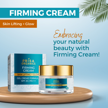 Load image into Gallery viewer, Prisa Organics Skin Firming Day Cream, 50g with SPF 25 PA++ Skin tightening, Skin Lifting + Glowing & Anti aging Cream