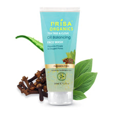 Load image into Gallery viewer, Prisa Organics Tea Tree & Clove Oil Balancing Face Wash