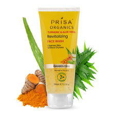 Load image into Gallery viewer, Prisa Organics Turmeric & Aloe Vera Revitalizing Face Wash