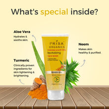Load image into Gallery viewer, Prisa Organics Turmeric & Aloe Vera Revitalizing Face Wash