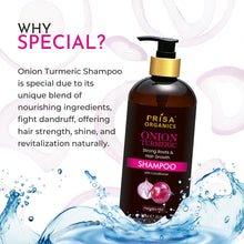 Load image into Gallery viewer, Prisa Organics Onion Turmeric Shampoo With Conditioner For Hair Growth & Anti Hair fall, 300ml