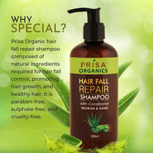 Load image into Gallery viewer, Prisa Organics Hair Fall Repair Shampoo With Conditioner Nourish & shine 300ml