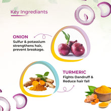 Load image into Gallery viewer, Prisa Organics Onion Turmeric Shampoo With Conditioner For Hair Growth & Anti Hair fall, 300ml