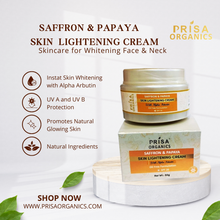 Load image into Gallery viewer, Prisa Organics Saffron & Papaya Skin Lightening Cream with Alpha Arbutin