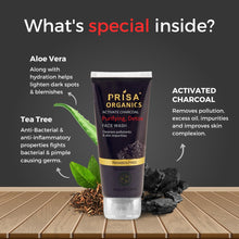 Load image into Gallery viewer, Prisa Organics Activate Charcoal Purifying, Detox Face Wash