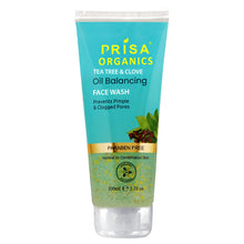Load image into Gallery viewer, Prisa Organics Tea Tree & Clove Oil Balancing Face Wash