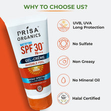 Load image into Gallery viewer, SPF 30 Sun Screen Gel Cream | Broad Spectrum UVA & UVB, PA+++ (100 g)