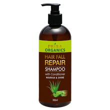Load image into Gallery viewer, Prisa Organics Hair Fall Repair Shampoo With Conditioner Nourish & shine 300ml