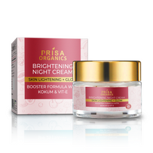 Load image into Gallery viewer, Prisa Organics Brightening Night Cream for Skin Lightening &amp; Glow, Boots Skin during Night, Gel Cream Formula | 50ml
