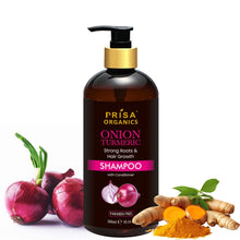 Load image into Gallery viewer, Prisa Organics Onion Turmeric Shampoo With Conditioner For Hair Growth &amp; Anti Hair fall, 300ml
