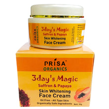 Load image into Gallery viewer, Prisa Organics Saffron &amp; Papaya Skin Lightening Cream with Alpha Arbutin