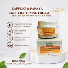 Load image into Gallery viewer, Prisa Organics Saffron &amp; Papaya Skin Lightening Cream with Alpha Arbutin