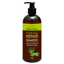 Load image into Gallery viewer, Prisa Organics Hair Fall Repair Shampoo With Conditioner Nourish &amp; shine 300ml
